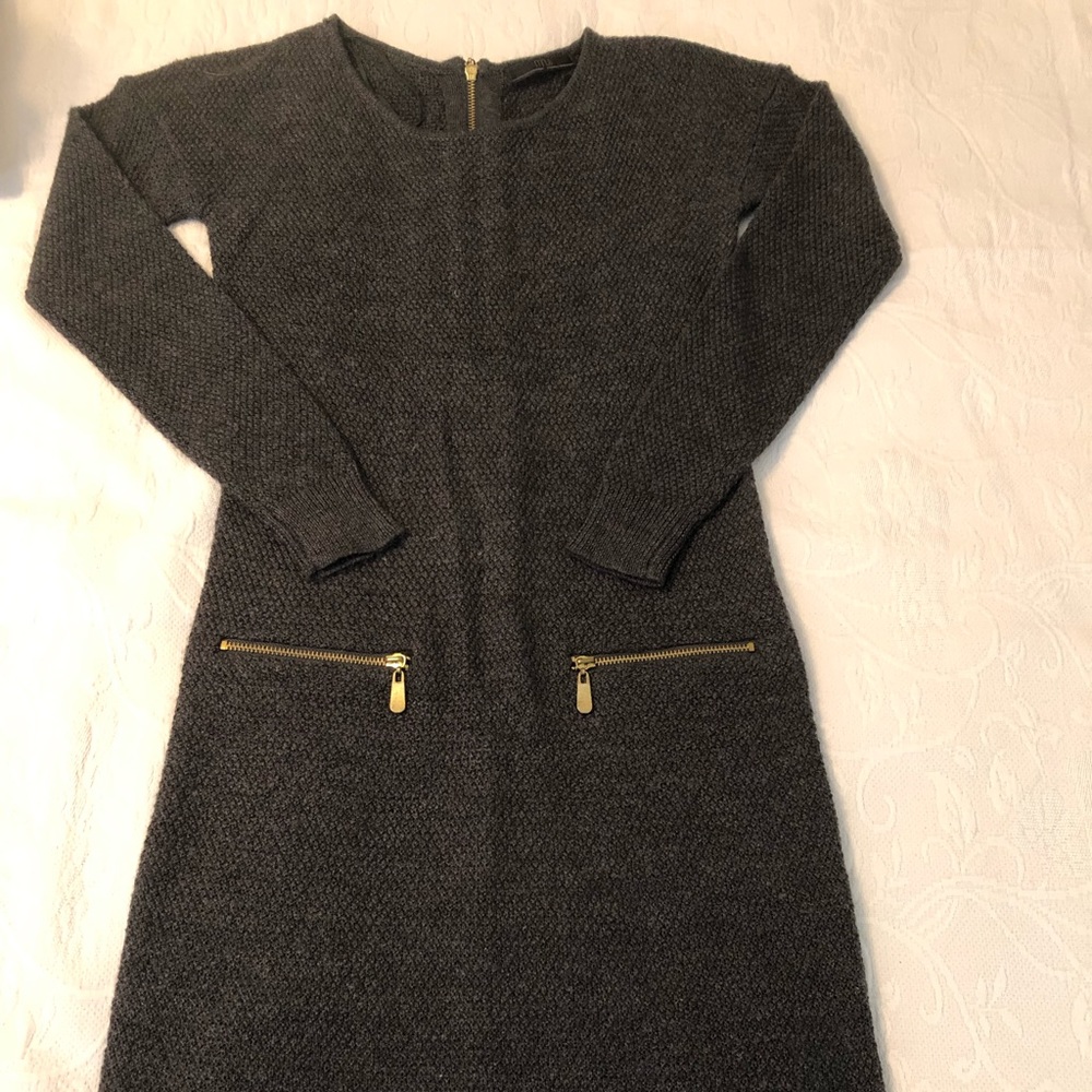 Charcoal gray sweater knit dress Sz XS